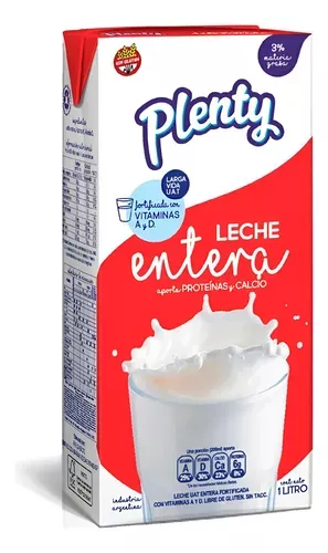 Leche larga vida PLENTY entera x 1l