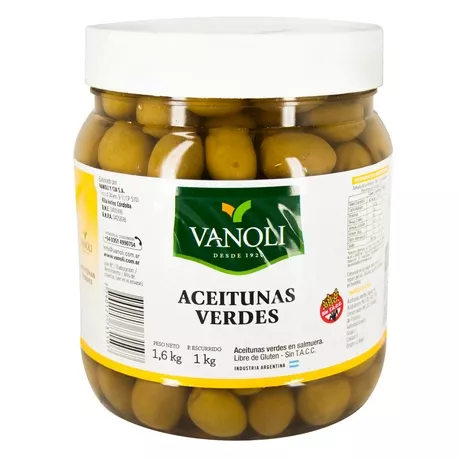 Aceitunas Verdes VANOLI Nø0 X 1kg